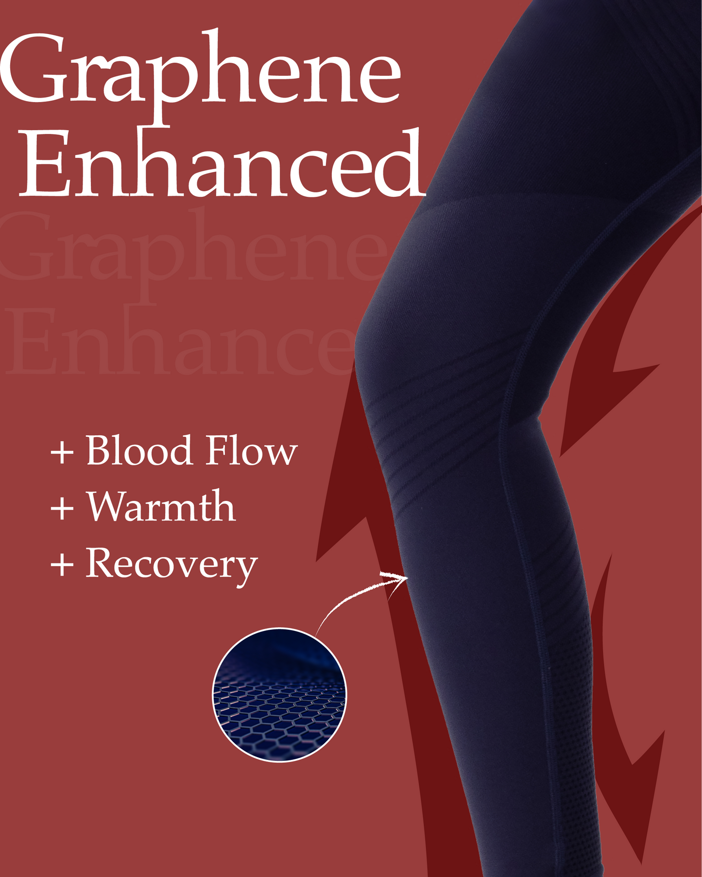 Graphene-Enhanced Thermal Recovery Compression Leggings for Women